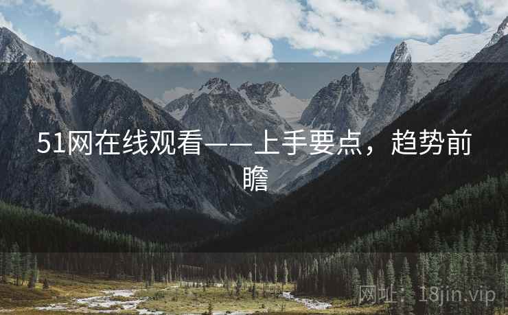 51网在线观看——上手要点，趋势前瞻