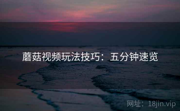 蘑菇视频玩法技巧：五分钟速览